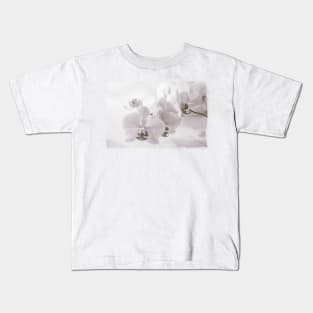 White Orchid Flower Kids T-Shirt